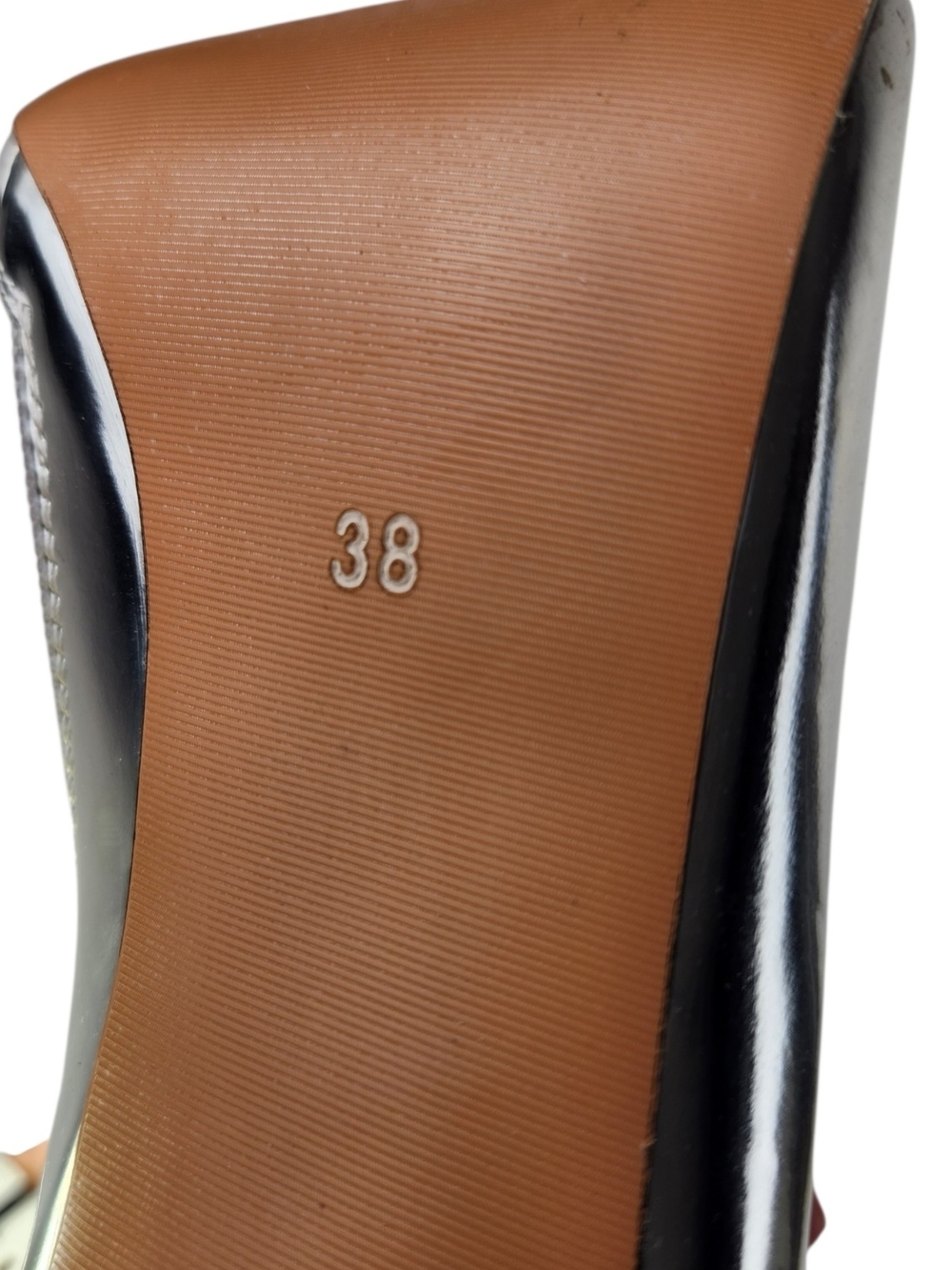 Silver Metallic Knee-High Stiletto Boots Size 38 Pointed Toe Futuristic Space 8 - Picture 12 of 16